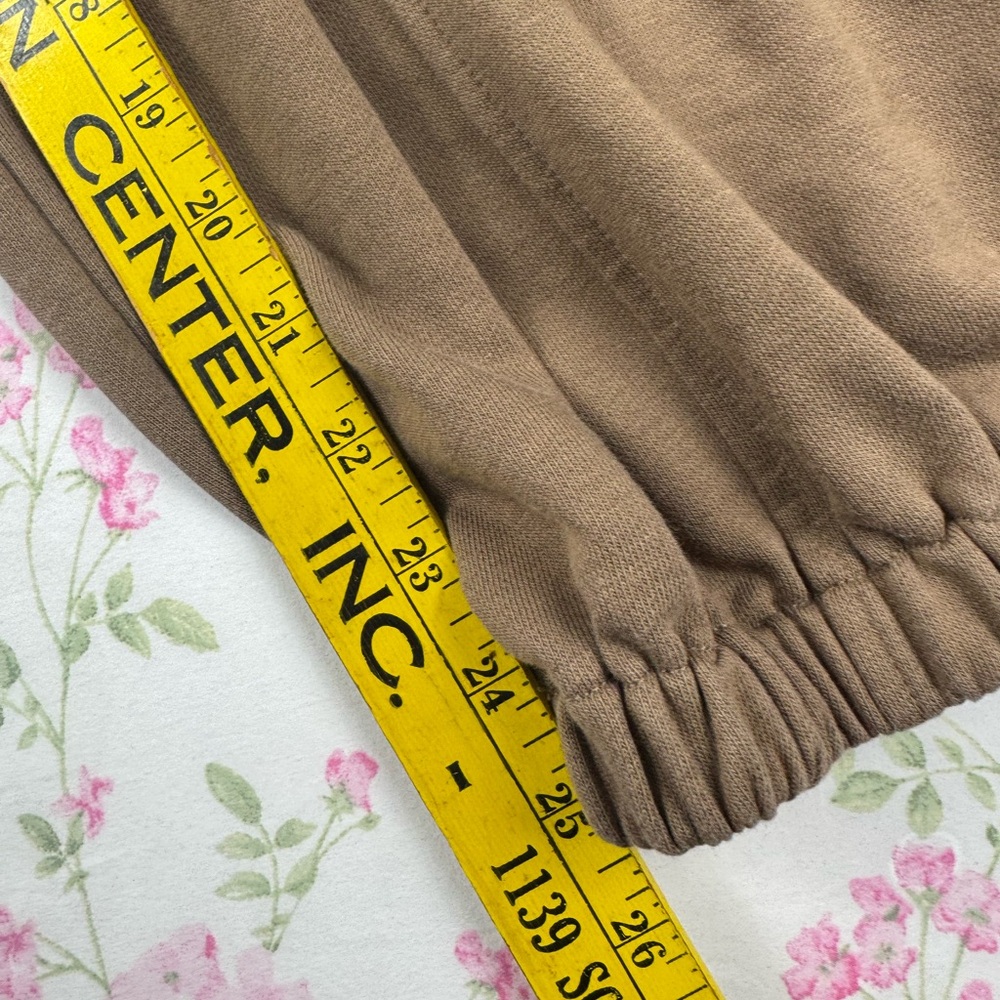 Mocha Brown Open Back Lounge Jumpsuit Sleeveless Drawstring Jogger Wide Leg Sm - Picture 6 of 10